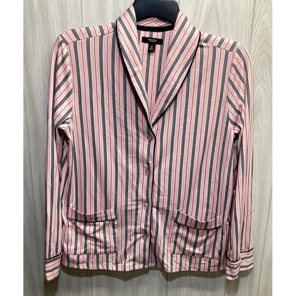 SIMPLY‎ VERA Women's (Size M) Long Sleeve Button Down Pajama Shirt Stretch